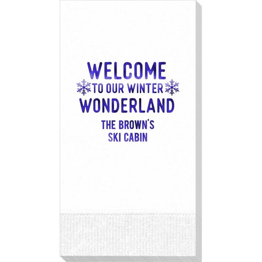 Welcome To Our Winter Wonderland Guest Towels